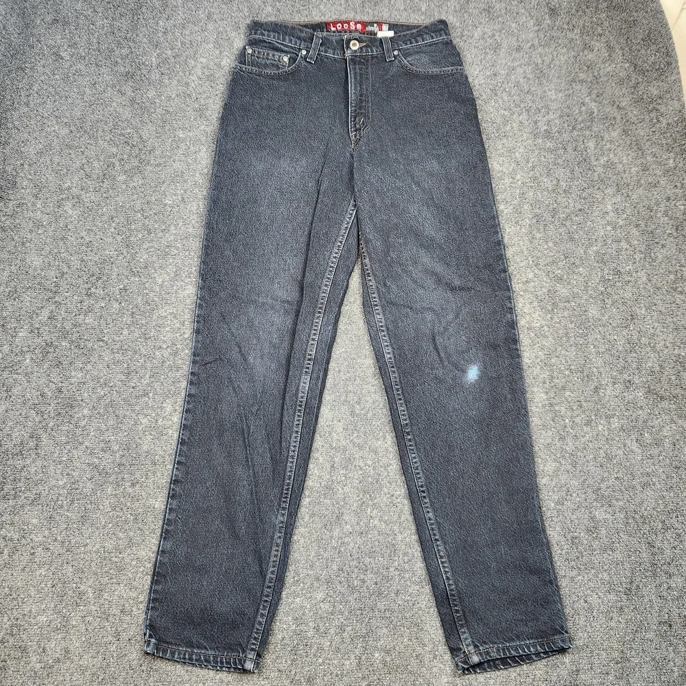 Vintage Levis SilverTab Jeans Mens 30x32 Black Loose Baggy Made in USA Faded 90s